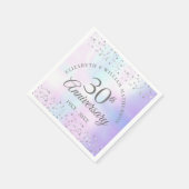 30e trouwdag Parel Hartjes Confetti Servet (Hoek)