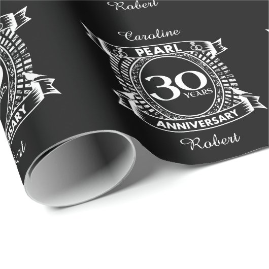 30e trouwdag parelkreeft cadeaupapier (Rol Hoek)