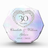 30e trouwdag prachtige parel hart fotoblokken (Voorkant)
