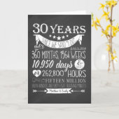 30e trouwdag, schoolbord, 30 jaar kaart (Gele Bloem)