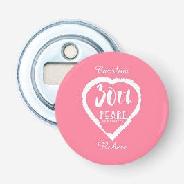 30e trouwdag traditionele parel button flesopener