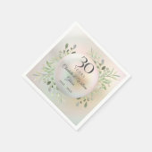 30e trouwdag waterverf groen parel servet (Hoek)