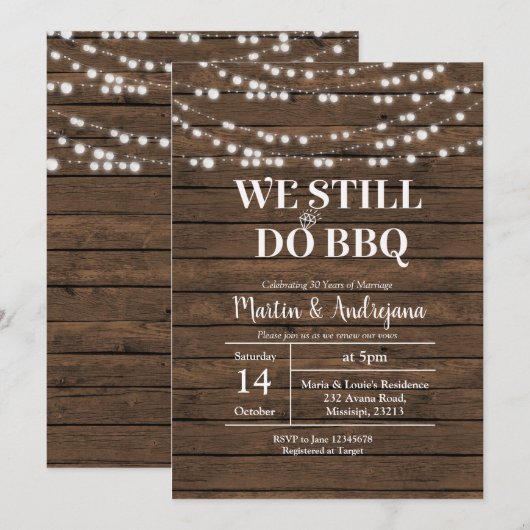 30e trouwdag Wij doen nog steeds trouwdag Kaart (Voorkant / Achterkant)