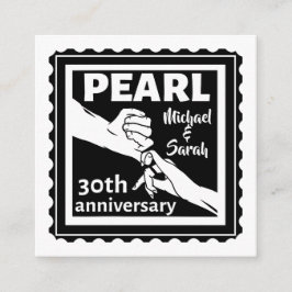 30e trouwdag zwart-wit romantisch informatiekaartje