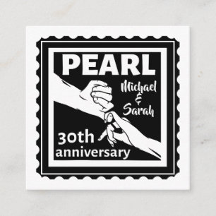 30e trouwdag zwart-wit romantisch informatiekaartje