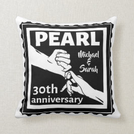 30e trouwdag zwart-wit romantisch kussen
