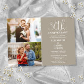 30e trouwdagjubileum Toen en Nu 2 Foto Kaart