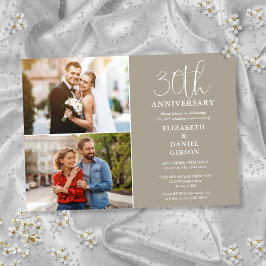 30e trouwdagjubileum Toen en Nu 2 Foto Kaart