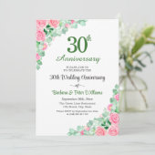 30e trouwjubileum Eucalyptusrozen Kaart (Staand voorkant)