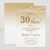 30e trouwjubileum - Goud Wit Kaart (Voorkant / Achterkant)