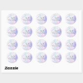 30e trouwjubileum Harten Confetti Parel Ronde Sticker (Vel)