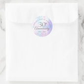 30e trouwjubileum Harten Confetti Parel Ronde Sticker (Tas)