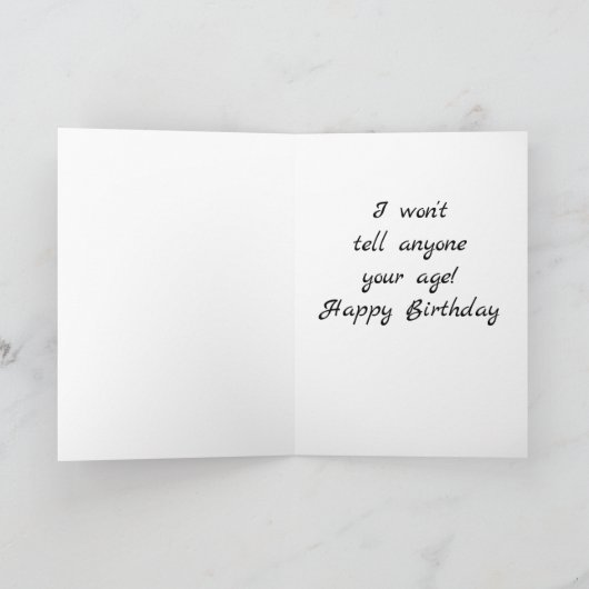 **30E TWEELING SIS ZAL JE LEEFTIJD NIET VERTELLEN KAART (Binnen)