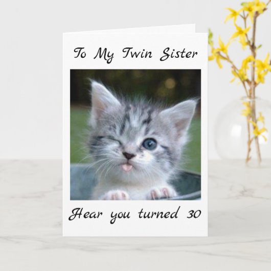 **30E TWEELING SIS ZAL JE LEEFTIJD NIET VERTELLEN KAART (Gele Bloem)