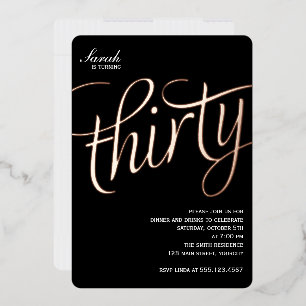 30e uitnodiging tot Folie van de verjaardag