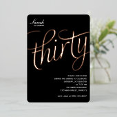 30e uitnodiging tot Folie van de verjaardag (Staand Voorkant)