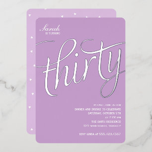 30e uitnodiging tot Folie van de verjaardag