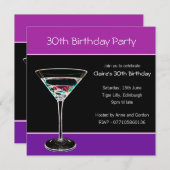 30e uitnodiging van de Birthday Party (Voorkant / Achterkant)