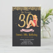 30e uitnodiging van de Birthday Party (Staand voorkant)