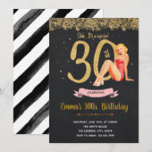 30e uitnodiging van de Birthday Party (Voorkant / Achterkant)