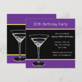 30e uitnodiging van de Birthday Party (Voorkant / Achterkant)