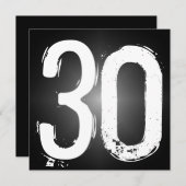 30e uitnodiging van de Birthday Party (Voorkant / Achterkant)