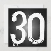 30e uitnodiging van de Birthday Party (Voorkant)