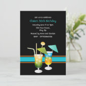 30e uitnodiging van de Birthday Party (Staand voorkant)