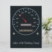 30e uitnodiging van de Birthday Party (Staand voorkant)