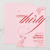 30e uitnodiging van de Birthday Party (Voorkant / Achterkant)