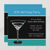 30e uitnodiging van de Birthday Party (Voorkant / Achterkant)