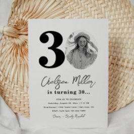 30e uitnodiging van de Birthday Party | 30e verjaa