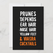 30e uitnodiging van de Birthday Party Geezer (Voorkant)