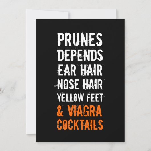 30e uitnodiging van de Birthday Party Geezer (Voorkant)