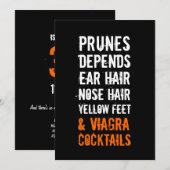 30e uitnodiging van de Birthday Party Geezer (Voorkant / Achterkant)