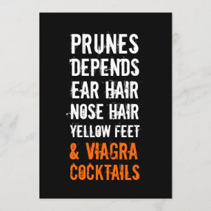 30e uitnodiging van de Birthday Party Geezer