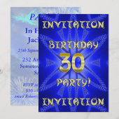 30e uitnodiging van de partij van Birthday (Voorkant / Achterkant)