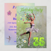 30e uitnodiging van de partij van Birthday (Voorkant / Achterkant)