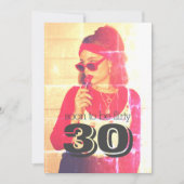 30e uitnodiging van de verjaardag (Voorkant)