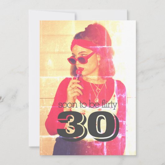 30e uitnodiging van de verjaardag (Voorkant)