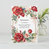 30e uitnodiging van de verjaardag (Staand voorkant)