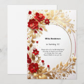 30e uitnodiging van de verjaardag (Voorkant / Achterkant)