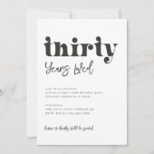 30e uitnodiging van de verjaardag | Foto 30e verja (Voorkant)