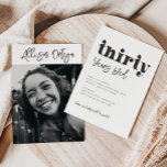 30e uitnodiging van de verjaardag | Foto 30e verja<br><div class="desc">30th Birthday Photo Invitation Ready to be personalized by you!</div>