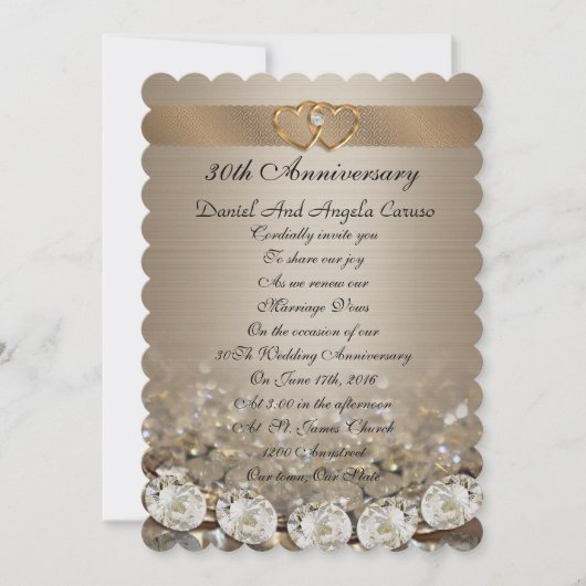 30e uitnodiging van een partij van de Jubileum (Voorkant)