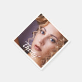 30e van het verjaardagsfeest fotoscriptvrouw servet (Hoek)