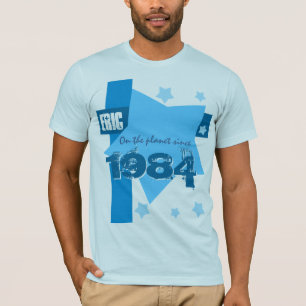 30e verjaardag 1984 of eender welke jaars HUES BLU T-shirt
