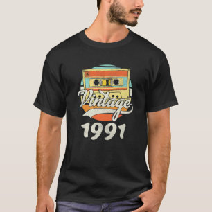 30e verjaardag 1991 Retro Cassette 30 jaar T-shirt