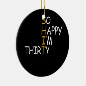 30e verjaardag 1992 30 jaar oud, zo gelukkig 30 ja keramisch ornament (Rechts)