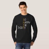 30e verjaardag 1992 30 jaar oud, zo gelukkig 30 ja t-shirt (Voorkant volledig)